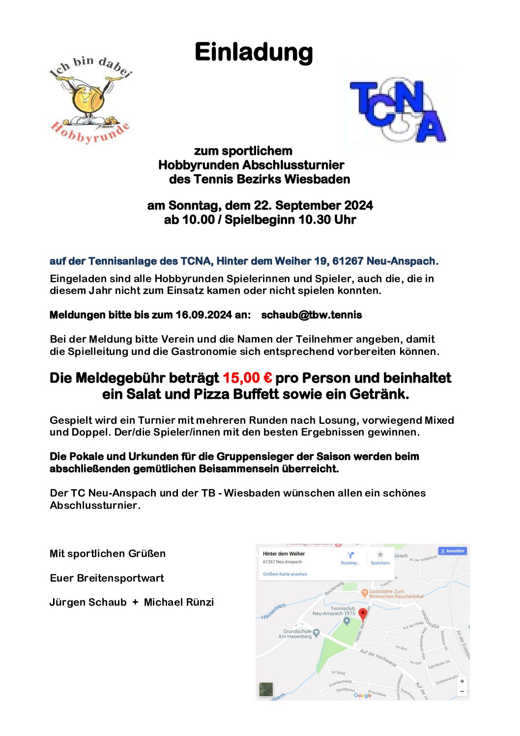 Hobbyrunden Abschlussturnier 22.09.2024